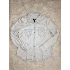 H&M Denim Button-Up Top